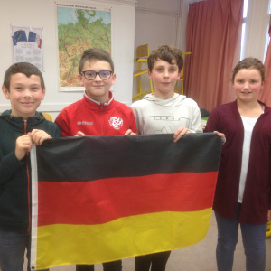 Quelques élèves bénéficiant de l'enseignement de l'allemand en 6 ème
